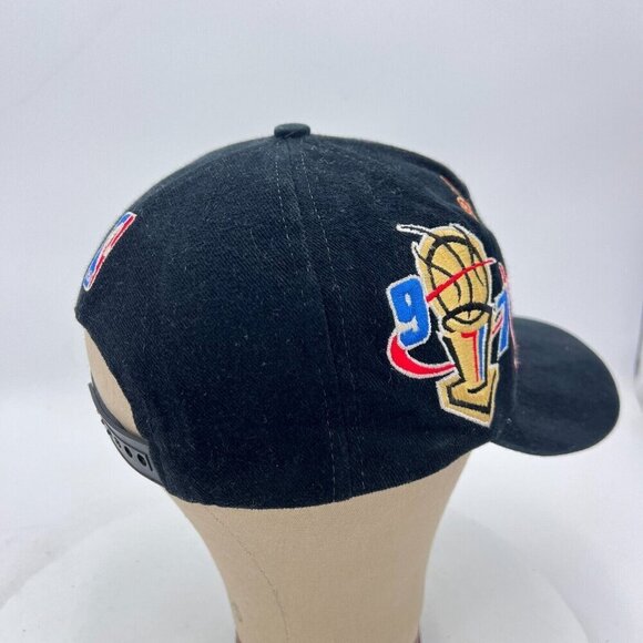 Chicago Bulls Champion Logo Athletic NBA One Size Fits All Black Snapback Hat - Picture 6 of 11